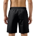 thumbnail image 4 of Domuza Mens Athletic Shorts Running Shorts Quick Dry Workout Shorts Lightweight Gym Basketball Shorts Zipper Pockets Black XL, 4 of 4