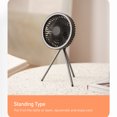 thumbnail image 2 of JVMU 3 in 1 Portable Tent Ceiling Fan Light USB Rechargeable Hanging Vertical Camping Tripod Fan, Gray, 2 of 14