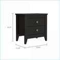 thumbnail image 2 of Bedroom Nightstand | Modern 2-Drawer | 26.62”W x 15.74”D | Ivory | Engineered Wood, 2 of 12