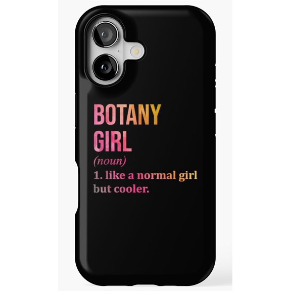Botany Girl Definition Art Phone Case for iPhone 11 12 13 14 15 16 17 Pro Max