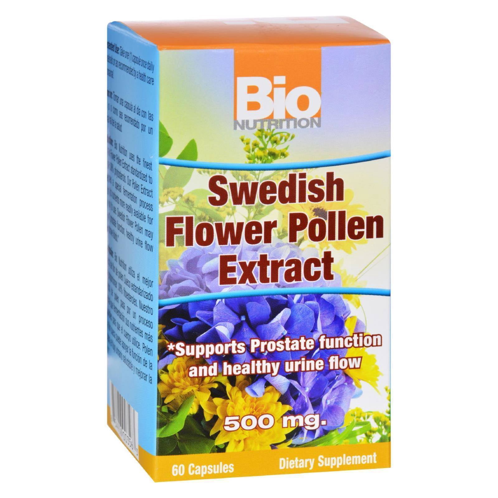Bio Nutrition Inc Swedish Flower Pollen Extract 500 mg 60 Veg Capsules