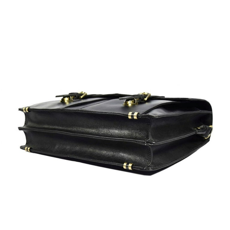 16 Leather Briefcase Messenger Bag for Laptop by Aaron Leather Raven Black Walmart