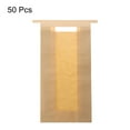 thumbnail image 3 of 50pcs Bakery Bags with Window, Tin Tie Tab Lock Bags, Kraft Paper Bags for Cookies (Brown 9.3x4.7inch), 3 of 7