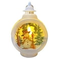 thumbnail image 6 of Biplut Night Lamp Snowman Pattern Smooth Edge Non-Glaring High Durability Shatterproof Enhance Atmosphere Plastic Xmas Themed Elk Printing Bedside LED Lamp for Home (Red), 6 of 13