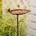 thumbnail image 4 of Hummingbird Feeder Stand Iron Leaf Bird Feeder InsertMetal Art Bird FeederLeaf-Shaped Bird Feeding Station Outdoor Garden Decor For YardPatio TreeLawn Bird Feeder Birdhouses Squirrel Proof, 4 of 6