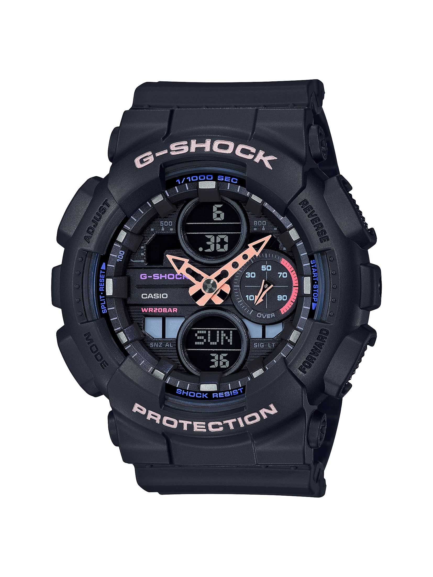 Casio G-Shock Women's Shock Resistant 20 0Meter Water Resistant Watch, (Model GMA-S140-1ACR