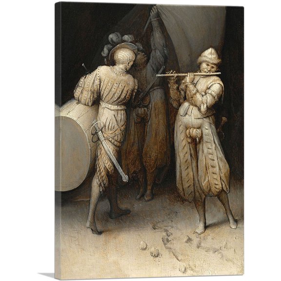 ARTCANVAS Three Soldiers Canvas Art Print by Pieter Bruegel the Elder - Size: 18" x 12" (1.50" Deep)