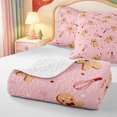 thumbnail image 4 of Manfei Whimsical Christmas Elf Bed Spread Queen,Merry Xmas Queen Coverlet Set,3pcs,1 Quilt and 2 Pillowcases, 4 of 7