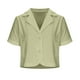 thumbnail image 4 of mfyjkho Tops Elegantes Para Mujer, Blazers Casuales Para Mujer, Con Frente Abierto, Manga Corta, Cuello Vuelto, Botones Lisos, Para Oficina Tops Para Hacer Ejercicio Para Mujer S, 4 of 6