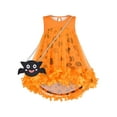 thumbnail image 1 of Ensemble Robe Fille Sac de Bonbons Halloween Citrouille Bat Fleur 3D 6 Ans, 1 of 1
