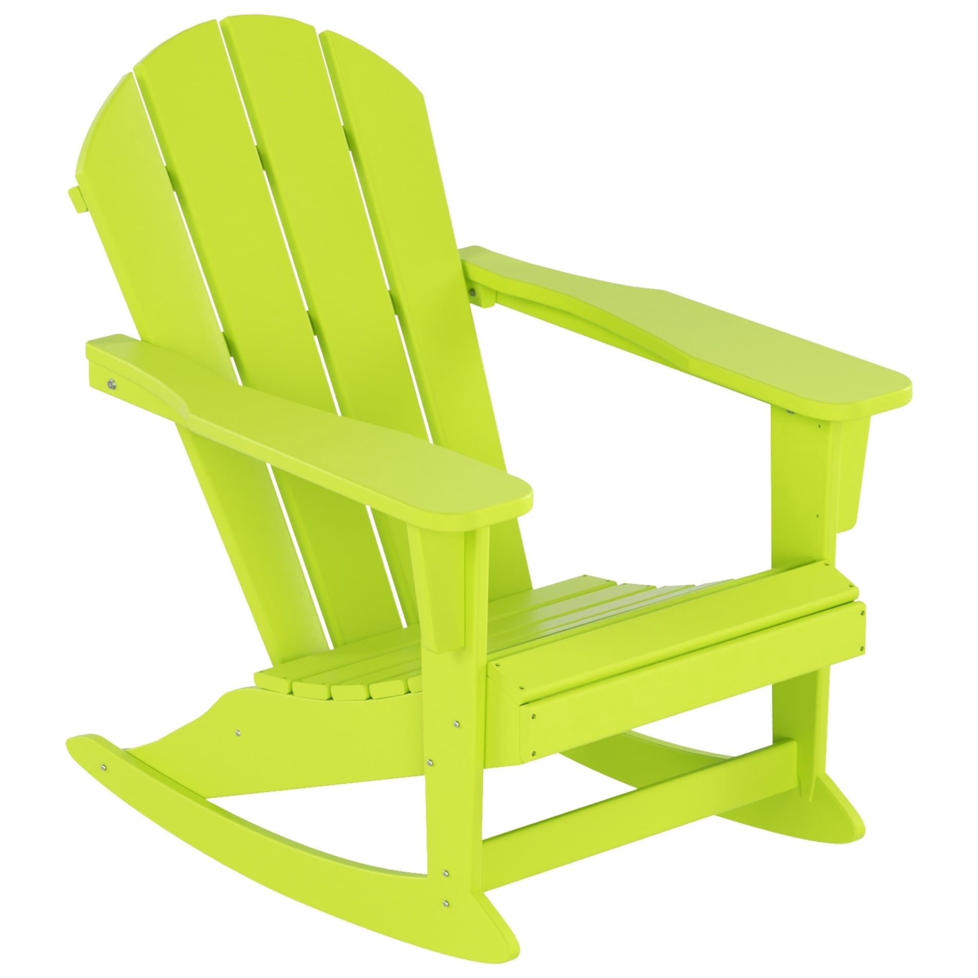 Polytrends  Laguna Hdpe All Weather Outdoor Patio Rocking Chair Lime Green