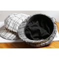 thumbnail image 2 of CoCopeaunts Women Newsboy Hats Plaid Tweed Baker Boy Fiddler Cap Beret Cap with Chain Cabbie Paperboy Sailor Hat, 2 of 3