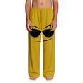 thumbnail image 4 of Boys Pants with Pockets Funny Face - Soft Stretchy Lounge Pants for Kids Yellow Graphic Sweatpants (Size 4-14),Size 8 T, 4 of 9