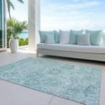 thumbnail image 6 of Addison Rugs Chantille Indoor/Outdoor Traditional Damask Teal Washable Rectangle Rug, 2'6" x 3'10", 6 of 6