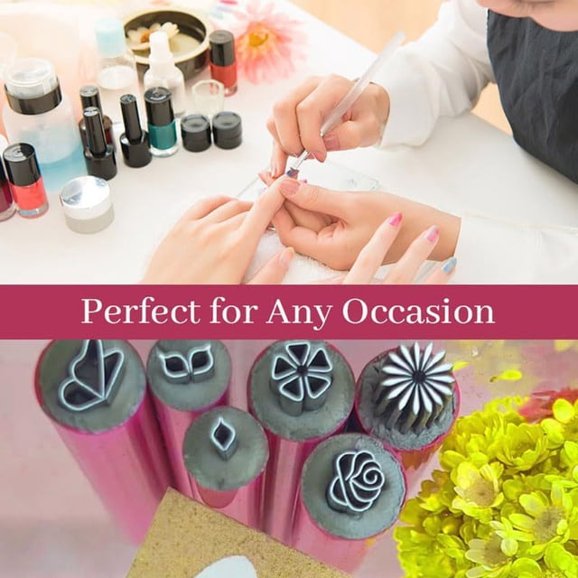Juego Bolígrafos para Sellos Uñas Con 6 Patrones Diferentes Mujeres Y Niñas Arte DIY en Casa