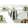 thumbnail image 2 of Grace Teaware Black and White Scallop Fine Porcelain Teapot 40oz, 2 of 2
