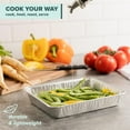 thumbnail image 5 of PLASTICPRO Aluminum Foil Grill Pans 7"x8.5" Disposable Aluminum Foil Pans, 50-Pack, 5 of 5