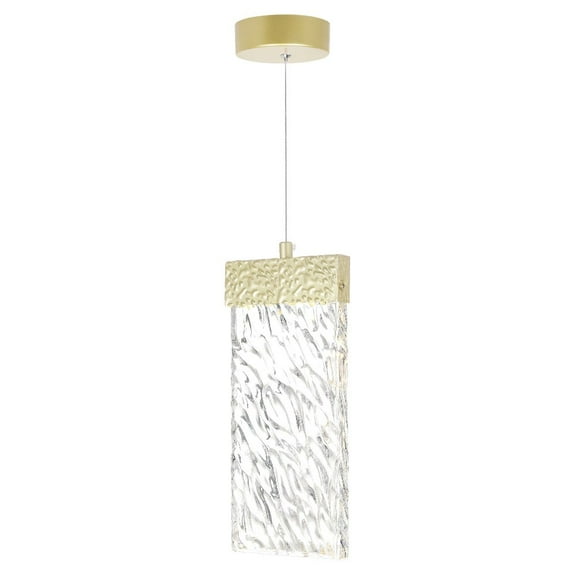 CWI Lighting Carolina Contemporary Metal LED Pendant in Gold Leaf