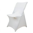 thumbnail image 2 of BalsaCircle Fitted White Premium Spandex Stretchable Lifetime Folding Chair Cover Party Events Decorations Supplies, 2 of 8