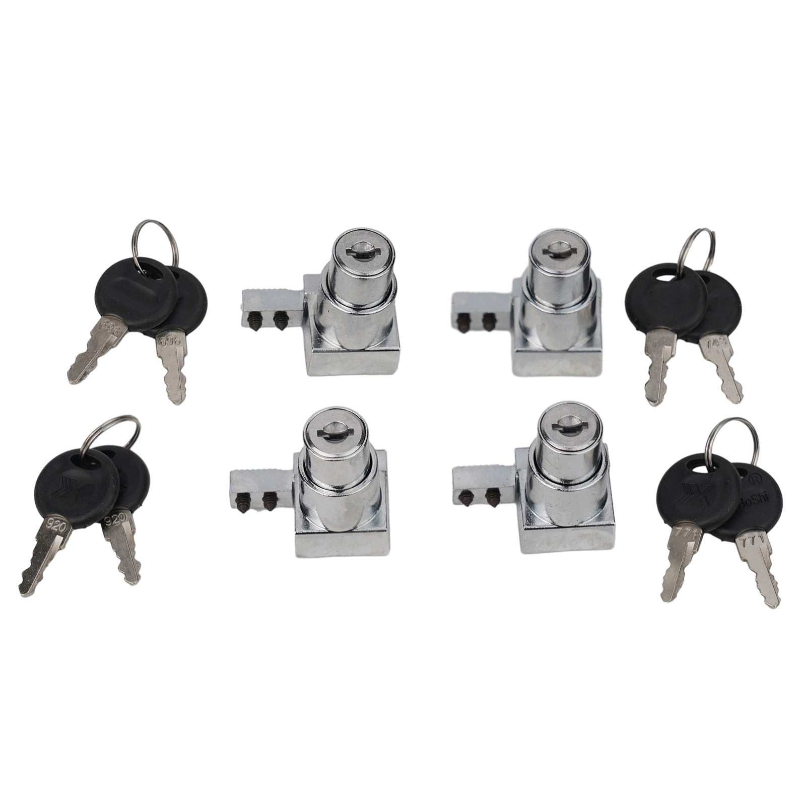 1/4X Showcase Sliding Glass Door Lock Set W / Key For Display Cabinet Terrarium