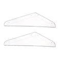 thumbnail image 1 of Chrome Hardware Finish Acrylic Shelves, Replacement Shelf For Ikea With Modern Design, Attractive Home Decor (2pcs), 1 of 5
