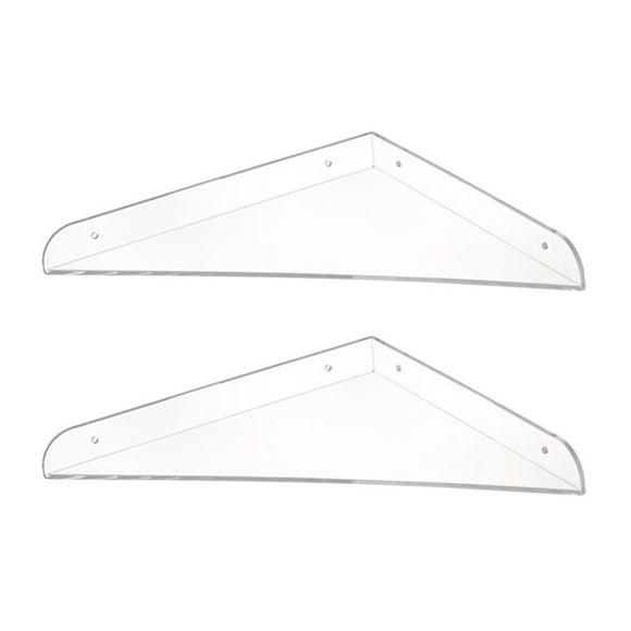 Chrome Hardware Finish Acrylic Shelves, Replacement Shelf For Ikea With Modern Design, Attractive Home Decor (2pcs)