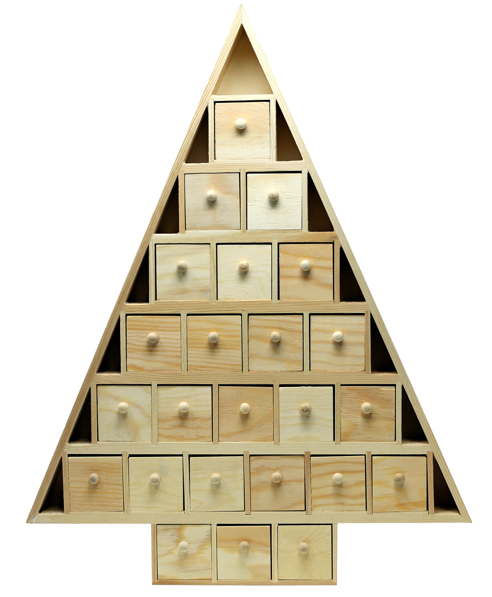 20 inch tall christmas tree shaped advent calendar pre assembled with 