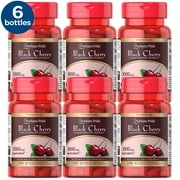 6 Pack - Puritan's Pride Black Cherry 1000 mg Capsules, 100 Count