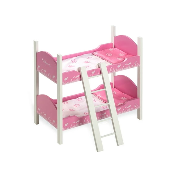 Baby Doll Elegance Wooden Bunk Bed for Pretend Play