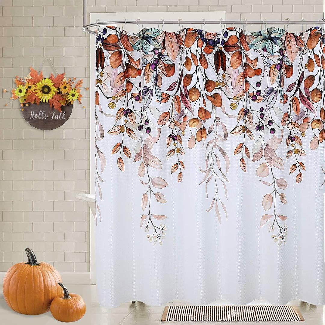 Fall Shower Curtain Autumn Shower Curtain Thanksgiving Harvest