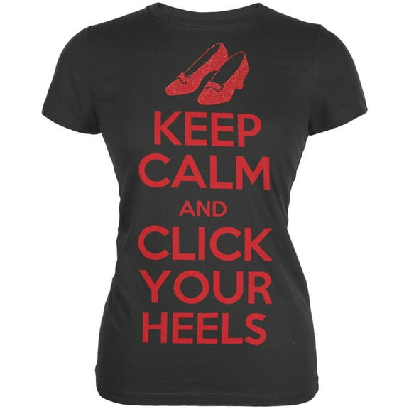 Wizard of Oz - Keep Calm and Click Your Heels Juniors T-Shirt - Small