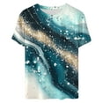 thumbnail image 4 of T Shirts for Women Women's New Casual Fashion Printed T-Shirt Crewneck Short-Sleeved, 4 of 4