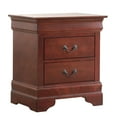 thumbnail image 2 of Louis Philippe 2-Drawer Cherry Nightstand (24 in. H X 22 in. W X 16 in. D), 2 of 5