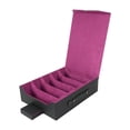 thumbnail image 3 of deevoka Card Deck Case Card Gathering Box Organizer Case PU Leather 5 Row Large Capacity Purple, 3 of 9