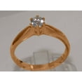thumbnail image 3 of LBG British Made 9k Rose Gold Genuine Natural Aquamarine Womens Engagement Ring - 33 size options - Size 5.5, 3 of 7