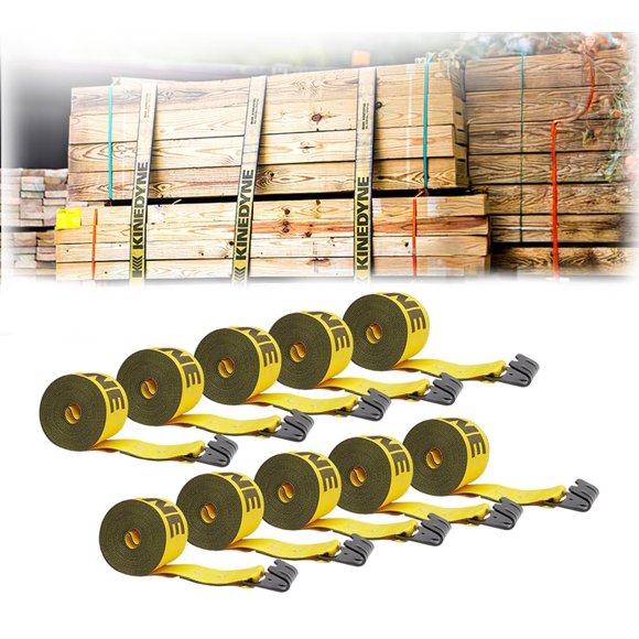 Winch Strap Mytee Products Kinedyne, 4 x 30 pies, oro, 5400 libras, paquete de 10