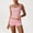 Pink(Tank Top+Shorts), variant on PISONIC Women's Two Piece Outfit Lace Trim Top and Shorts Set 2 Piece Lounge Sets Gym Yoga Athletic Clothes
