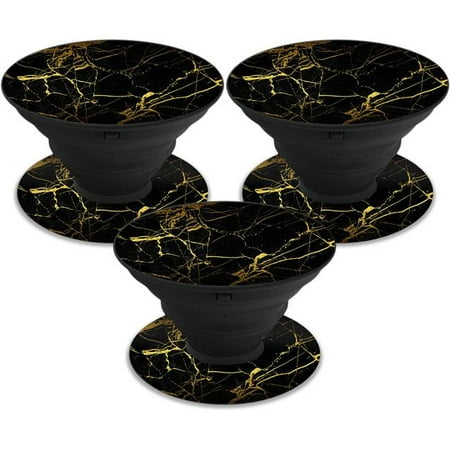 MightySkins POSOCK-Black Gold Marble Skin Decal Wrap for Sticker - Black Gold Marble - Pack of 3
