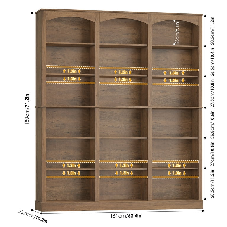 Homfa 18-Cube Bookcase and Bookshelves, 71.2