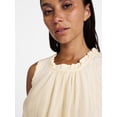 thumbnail image 5 of Time and Tru Women's Lace and Ruffle Cotton Tank Top, Sizes XS-XXXL, 5 of 6
