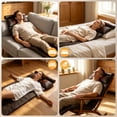 thumbnail image 3 of Sanie Full Body Massage Mat with Heat, 10 Vibration Massage Nodes & Adjustable Head Pillow, Foldable Design for Back Neck Leg Pain Relief, Remote Control, 3 of 10