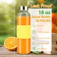 thumbnail image 2 of Botellas de agua de vidrio Zukro 530 ml con tapa de acero inoxidable, juego de 6, 2 of 9