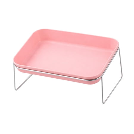 Bvdfgk Elevated Pet Feeder 15 degree Tilted Pet Food Bowl for Small Pets Cats Little Dogs Pink