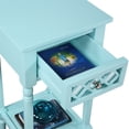 thumbnail image 4 of Table d'Appoint Deluxe à un Tiroir avec Étagère en Bois Bleu, 4 of 8
