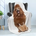 thumbnail image 4 of Poodle Soft Flannel Fleece Throw Blanket, Dog Sitting on a White Backdrop with a Tongue, Cozy Plush for Indoor and Outdoor Use, 50" x 60", Dark Rosewood Pale Brown, by Ambesonne, 4 of 5