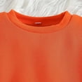 thumbnail image 5 of Staki Girl Fleece Outfit Kids Toddler Girls Clothes Graphic Drop Shoulder Top Print Pants Fall Winter Outfit 3T,4T,5T,6Y,7Y,8Y(Orange,6-7 Years), 5 of 9