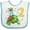 White and Blue, variant on Inktastic 2nd Birthday Cute Turtle in Party Hat with Confetti Boys or Girls Baby Bib
