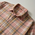 thumbnail image 5 of YFNNUP Plaid Shirts for Men Lightweight Lapel Flannel Shirt Long Sleeve Button Down Tops Regular Fit Casual Tshirt Pink S, 5 of 8