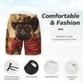 thumbnail image 3 of Balery Western French Bulldog Cowboy Bañador para hombre, shorts de playa de secado rápido con entrepierna y forro de compresión-Large, 3 of 6