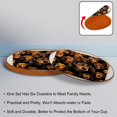 thumbnail image 4 of Dachshund 6pcs Round Coasters Set, Microfiber Leather Drink Coasters, 11x11 cm/4.3x4.3 in, Heat- Cup Coasters for Tabletop, 4 of 6